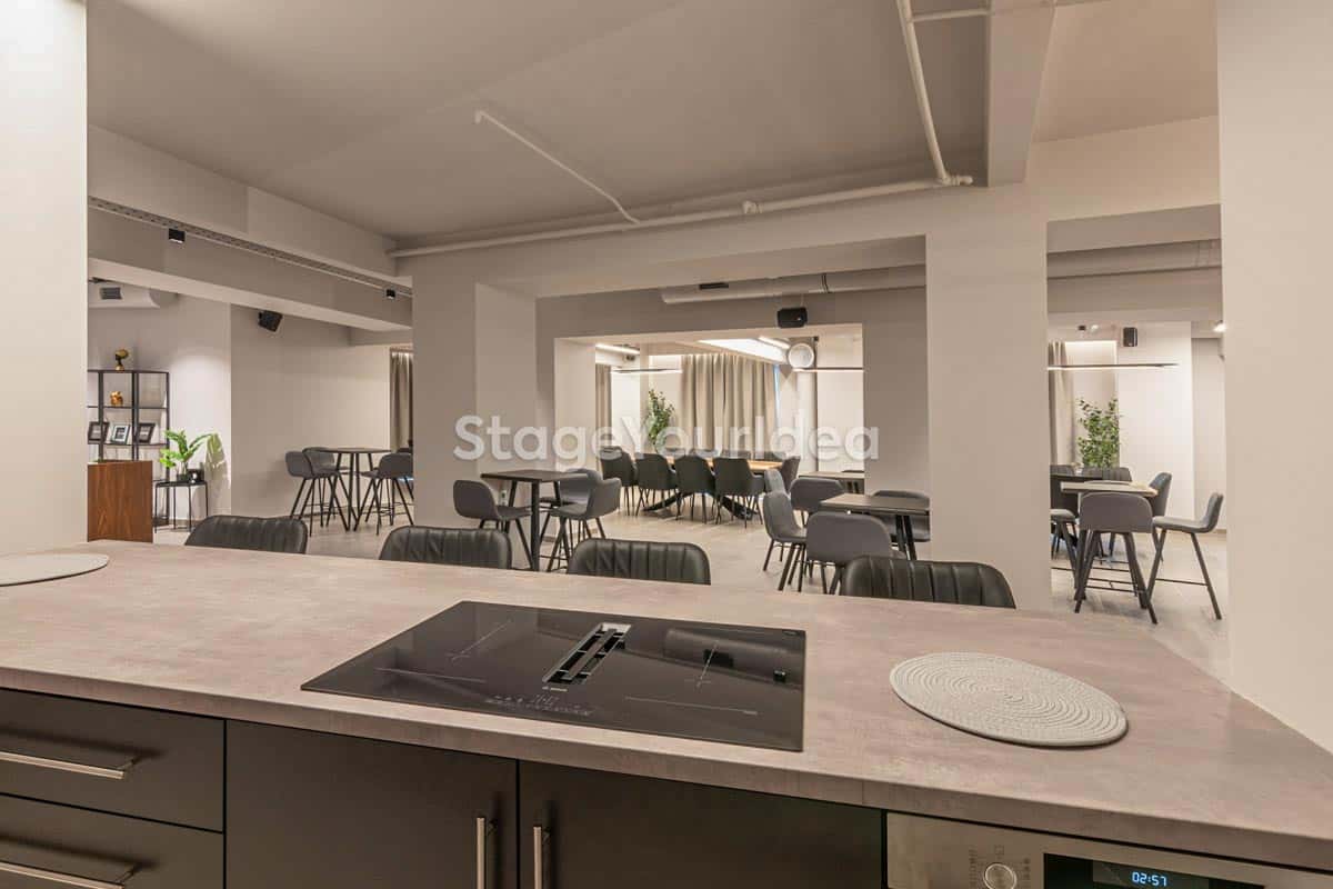 Αίθουσα με κουζίνα για καλοκαιρινό εβεντ