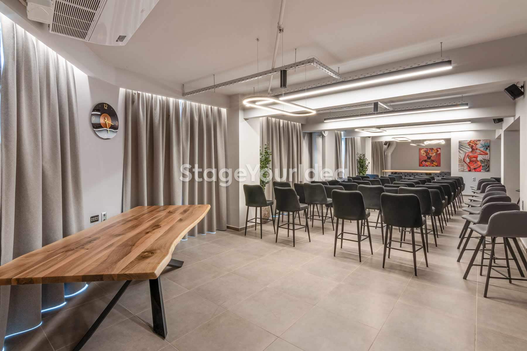 Βιομηχανική αίθουσα με κουζίνα για διοργάνωση συνεδρίου στη Θεσσαλονίκη