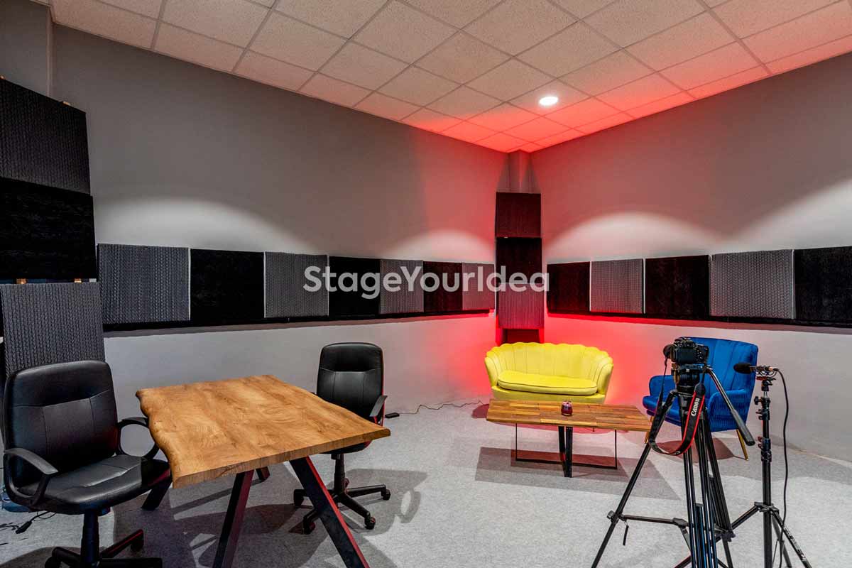 Αίθουσα για παραγωγή δημιουργίας περιεχομένου σε χώρο εκδηλώσεων για εταιρικά events