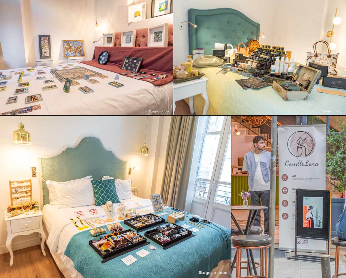 Pop up showroom με διαφορετικά brands και προϊόντα σε προσωρινά διαμορφωμένους χώρους - δωμάτια ξενοδοχείου