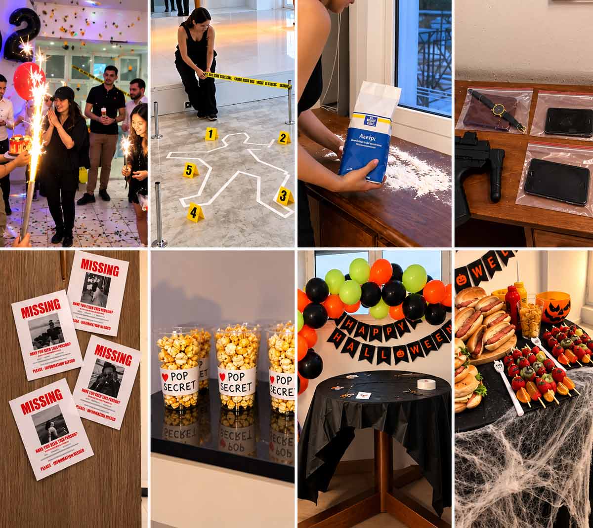 Crime Scene θεματικό πάρτυ στη Θεσσαλονίκη με event design από την Ελεάννα Μανώλη